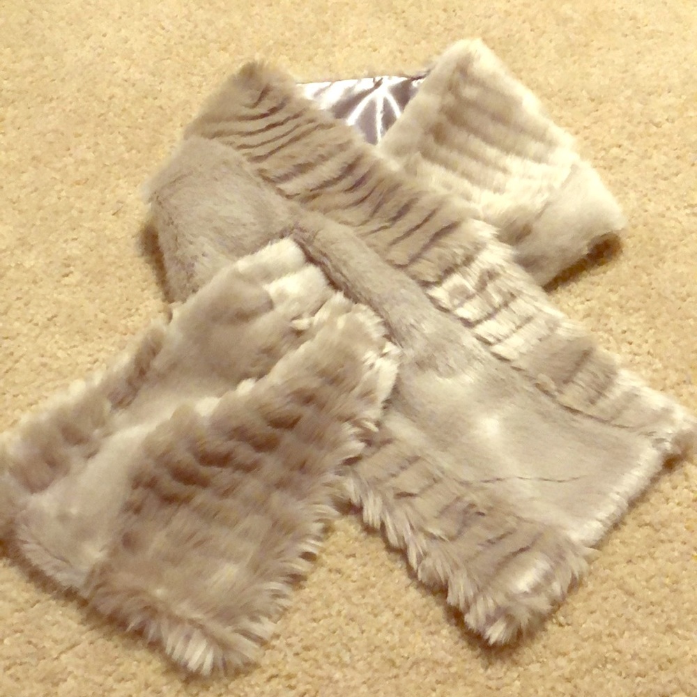 Brand new grey faux fur